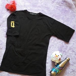 Gold scratch boyfriend Tshirt